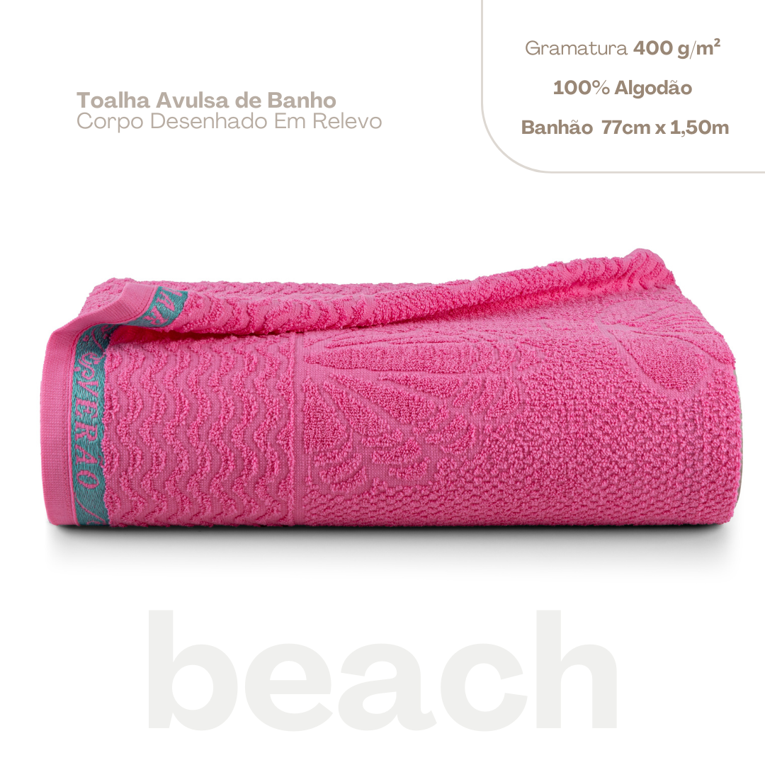 Toalha Beach Banhão – 100% Algodão | 400g/m² | Cores Vibrantes e Estilo Exclusivo