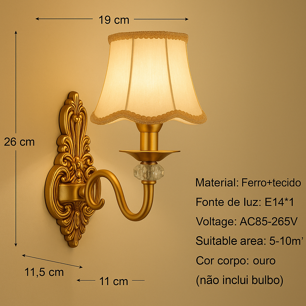 Arandela de Parede Éclat d'Or