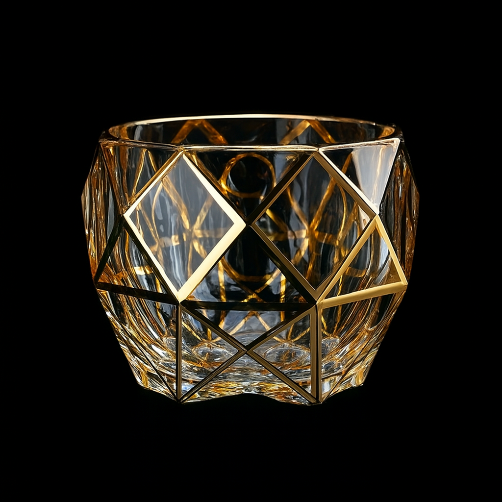 Copo de Cristal Áureo