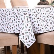 Toalha de Mesa Natalina Pinheiros – 2,50m x 1,40m | Oxford Premium 100% Poliéster