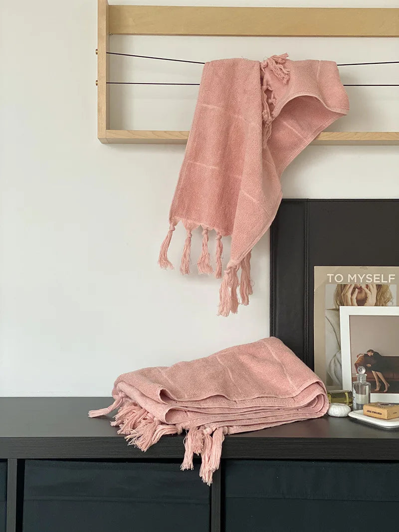 Toalha Majestique de Algodão com Franjas - Casa Ornato