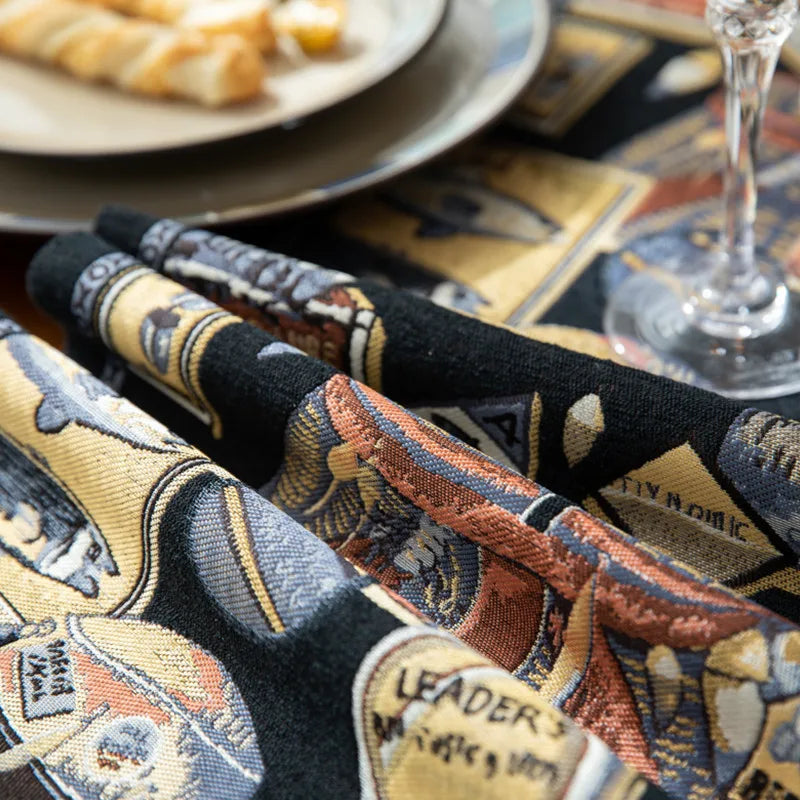 Nordic luxo jacquard corredor de mesa com borla poliéster capa de mesa corredor decoração para festival evento decoração para casa