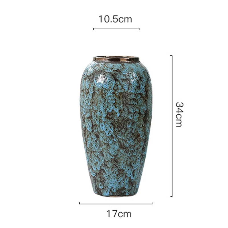 Panela De Cerâmica De Faiança Artesanal, grande vaso grosso, artesanato retro, ornamentos cerâmicos, decoração de piso, vaso de barro