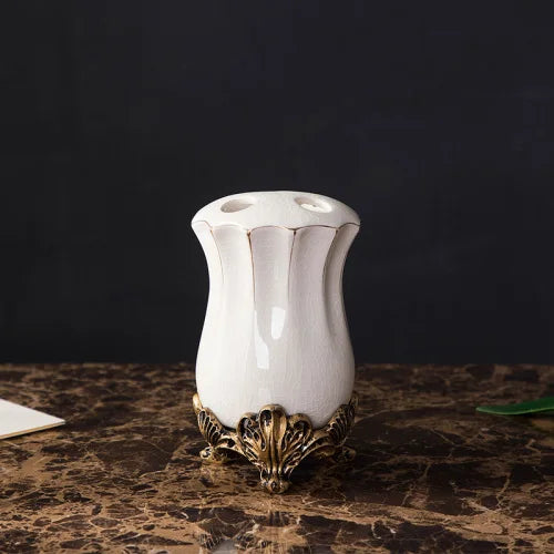 Estilo europeu banheiro de cinco peças terno banheiro suprimentos kit branco produtos de higiene pessoal conjunto casa cerâmica acessórios decorativos