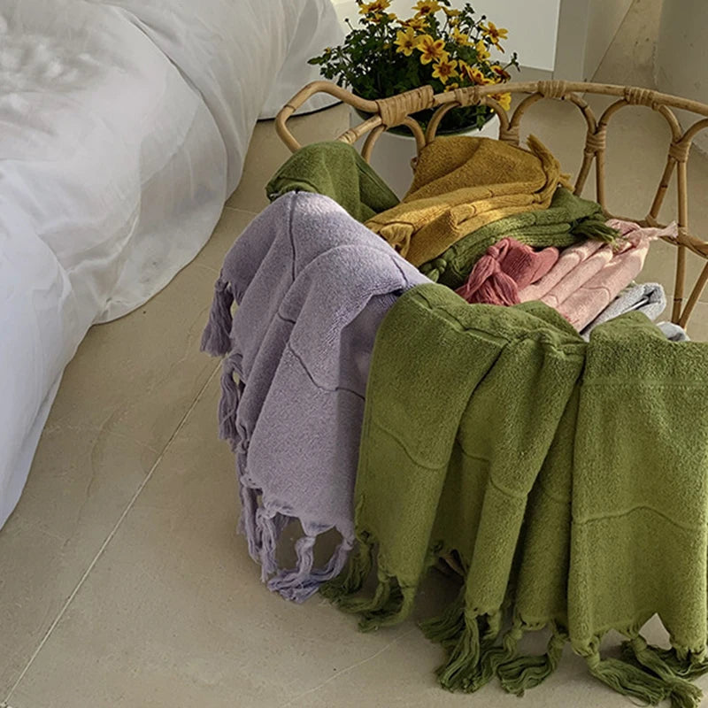 Toalha Majestique de Algodão com Franjas - Casa Ornato