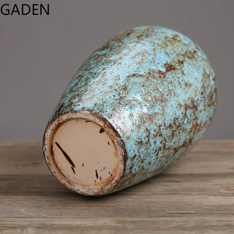 Panela De Cerâmica De Faiança Artesanal, grande vaso grosso, artesanato retro, ornamentos cerâmicos, decoração de piso, vaso de barro