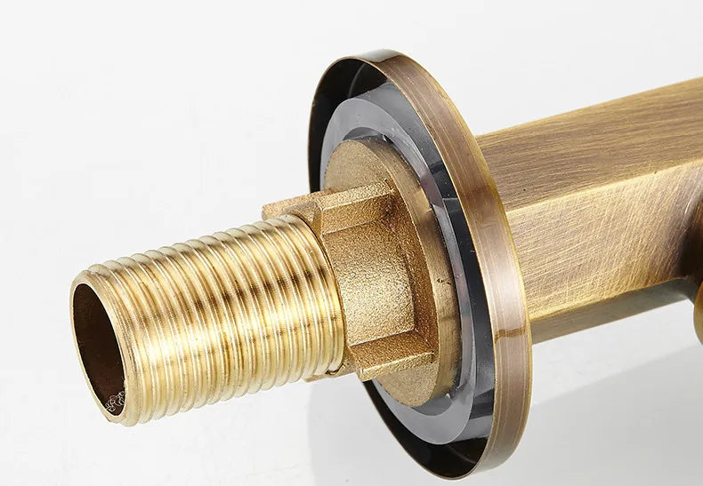 Torneira de latão clássica de alta qualidade, apenas água fria, pia de cozinha, pescoço de ganso, alavanca única, torneira externa, acabamento escovado de bronze