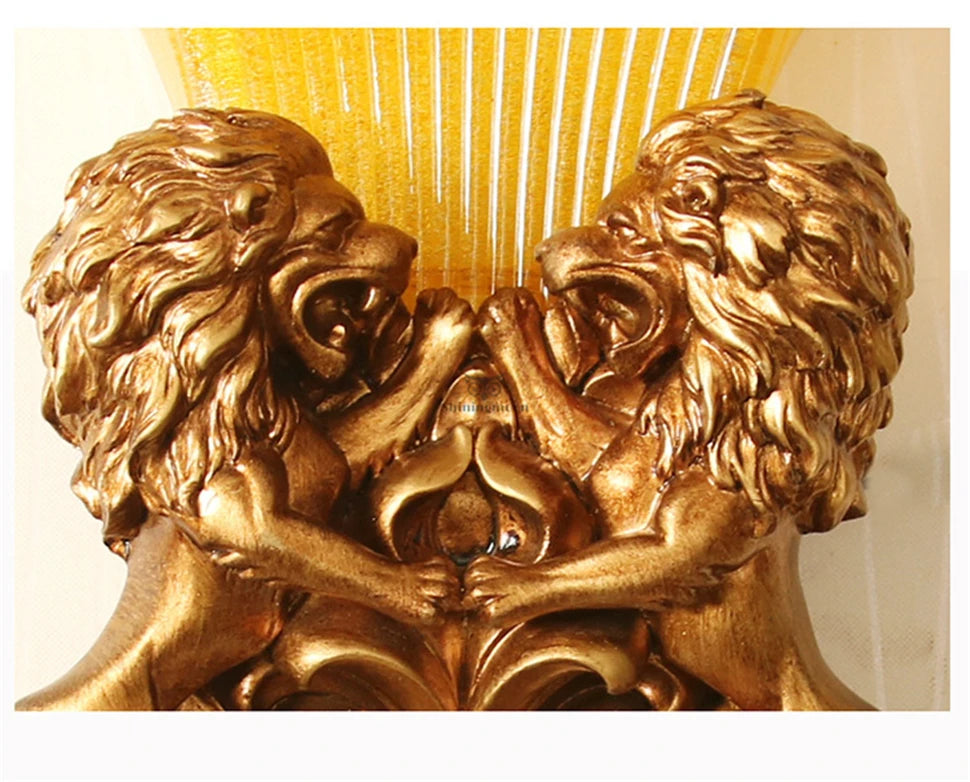 Leão de luxo do vintage lâmpada parede moderna casa decoração da cozinha luz do corredor luz da escada quarto iluminação interior arandela lâmpada