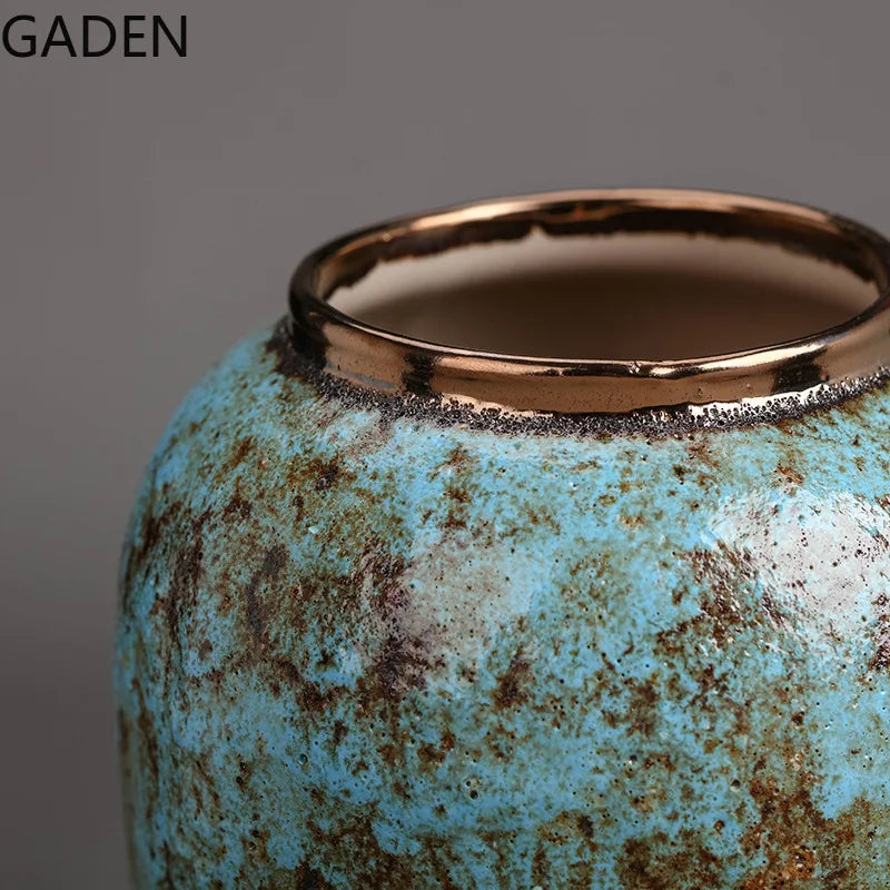 Panela De Cerâmica De Faiança Artesanal, grande vaso grosso, artesanato retro, ornamentos cerâmicos, decoração de piso, vaso de barro