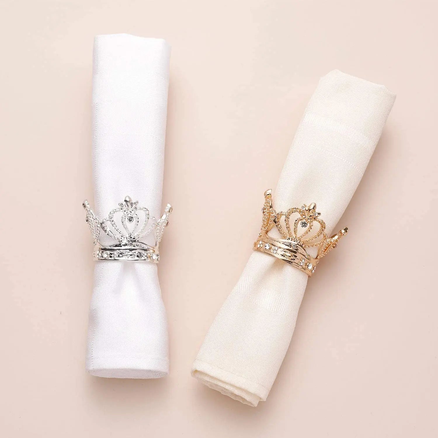 3 pçs anéis de guardanapo de ouro strass coroa de natal, fivelas de guardanapo de halloween, para jantar festas de casamento decoração de mesa de jantar