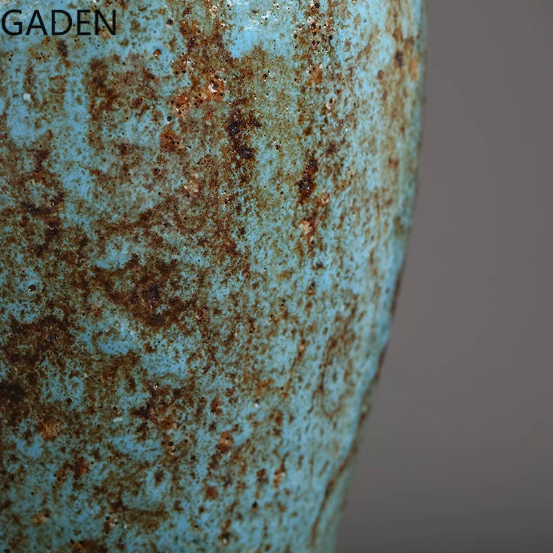 Panela De Cerâmica De Faiança Artesanal, grande vaso grosso, artesanato retro, ornamentos cerâmicos, decoração de piso, vaso de barro