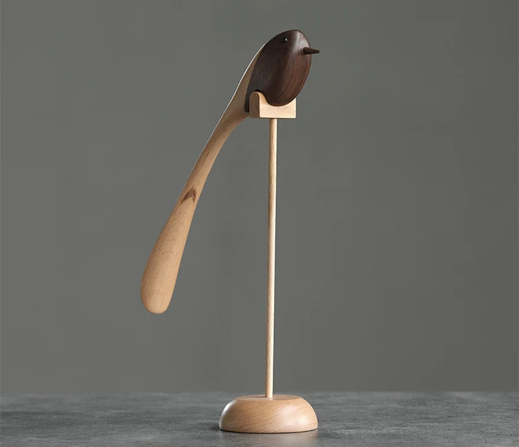 Dinamarquesa madeira ornamentos jóias escultura madeira jogar Home Furnishing estilo nórdico fantoche Home Furnishing características madeira pássaro