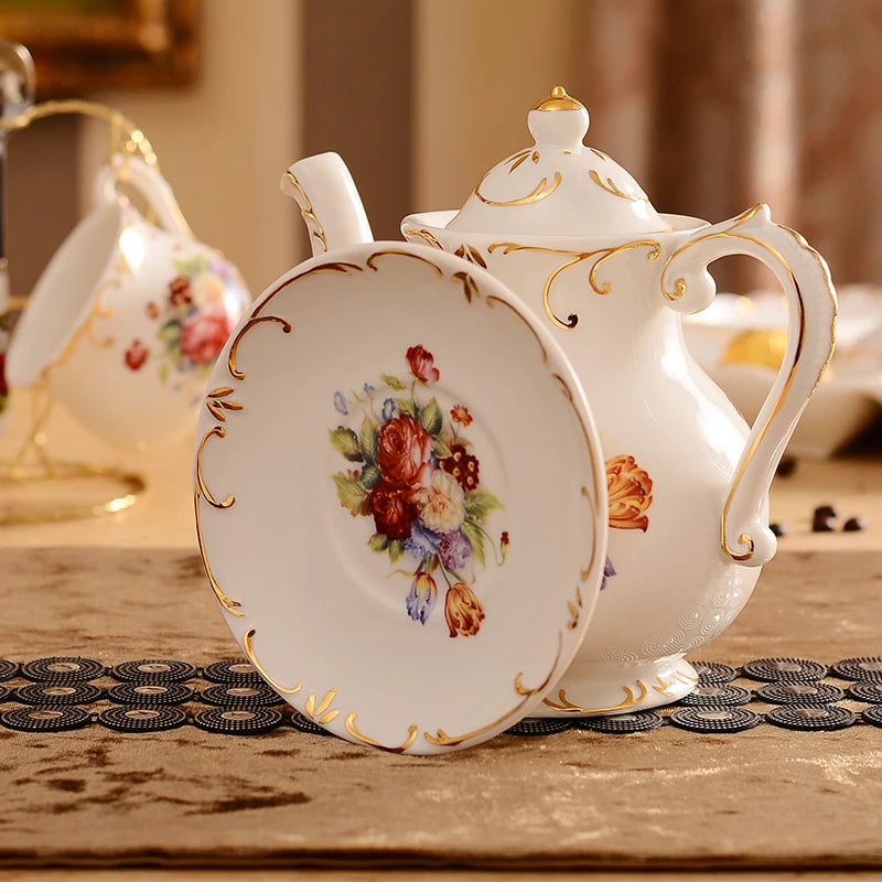 Conjunto De Copo De Café Europeu, Prato Britânico, Cerâmica De Alta Qualidade, Xícara De Chá Preto Ocidental, Chá Da Tarde, Prateleira De Entrega