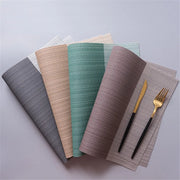 4 pçs/pçs/set pvc placemats mesa de jantar lugar esteiras antiderrapante prato tigela colocação resistente ao calor mesa tapetes decorativos de plástico