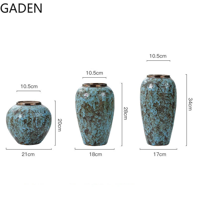 Panela De Cerâmica De Faiança Artesanal, grande vaso grosso, artesanato retro, ornamentos cerâmicos, decoração de piso, vaso de barro