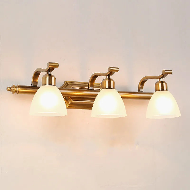 Estilo europeu simples led banheiro espelho armário do banheiro penteadeira lâmpada de maquiagem espelho americano frente lâmpada parede lx102301