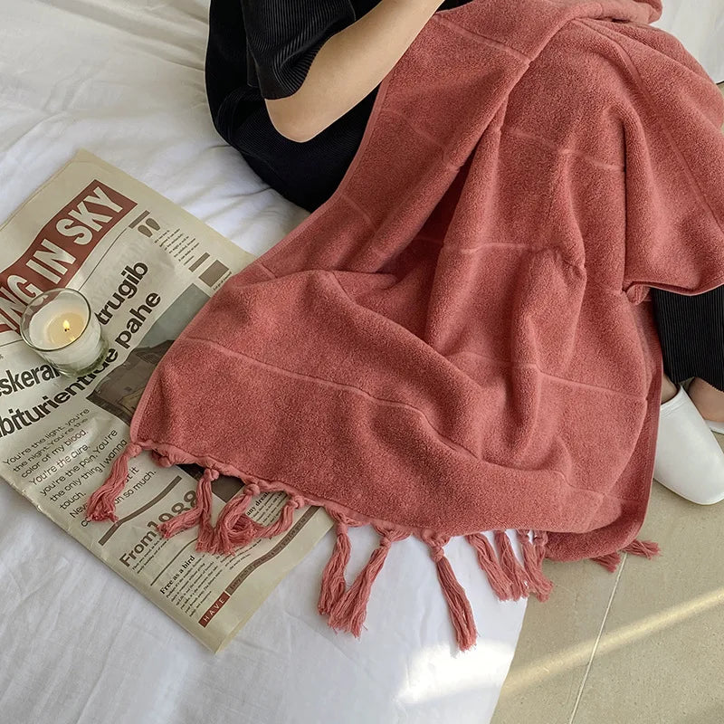 Toalha Majestique de Algodão com Franjas - Casa Ornato