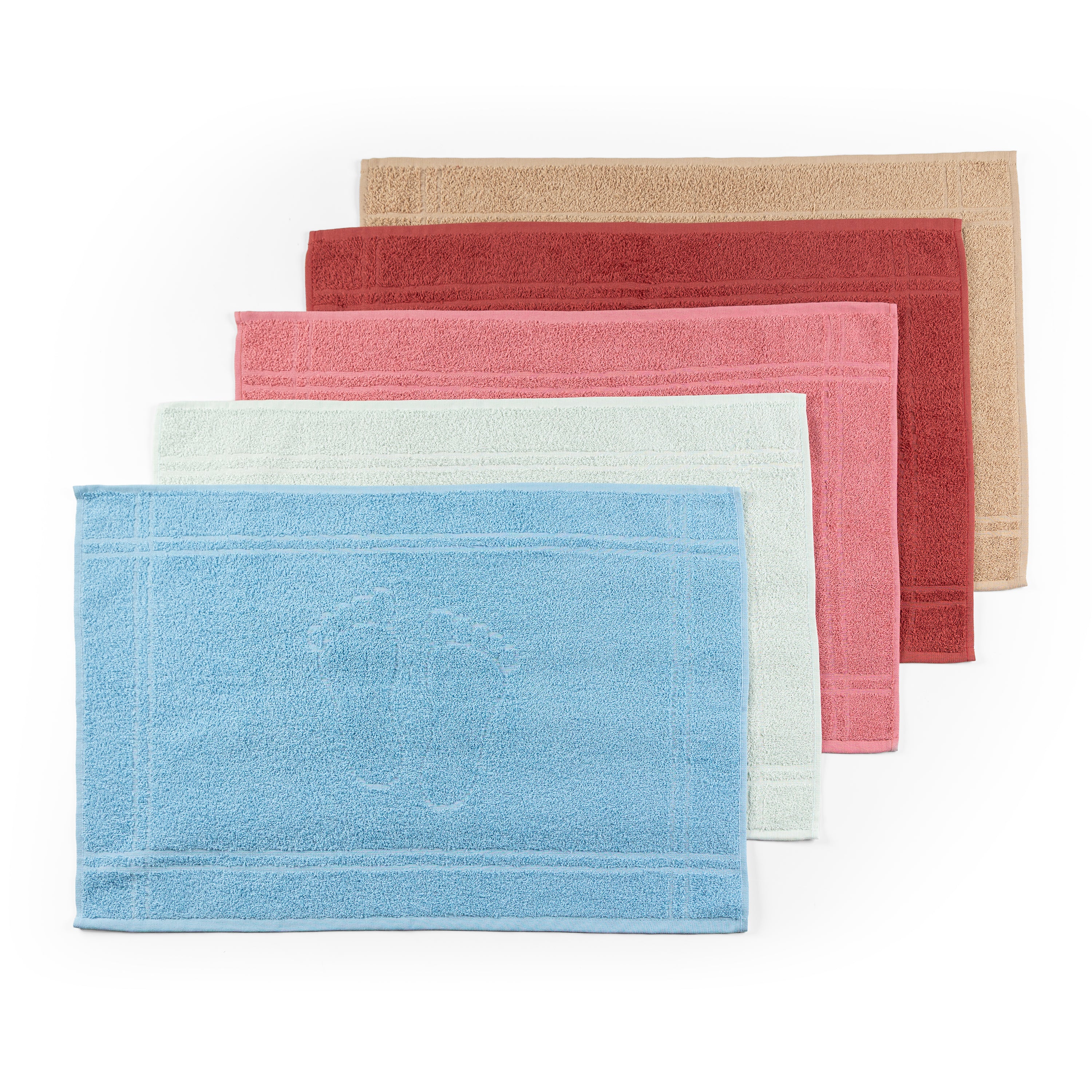 Kit 5 Pisos Pezinho – 70x45cm | 100% Algodão