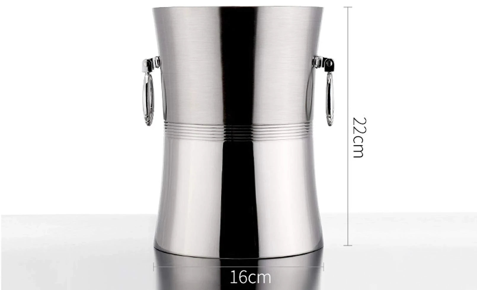 Balde de gelo isolado Leeseph Balde champanhe de parede dupla mantém o gelo congelado, mais para festas, ideal para churrascos