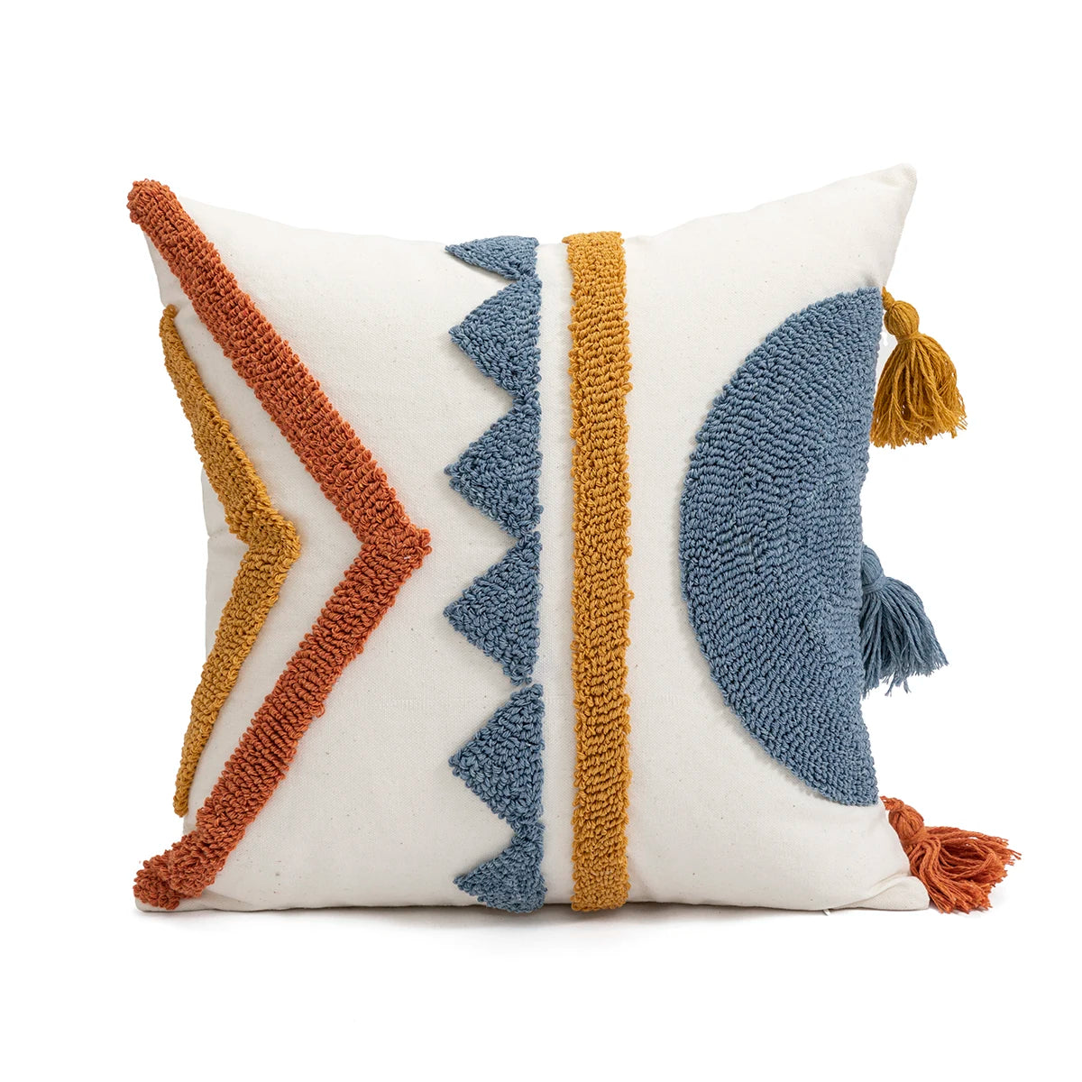 Capa de Almofada Geométrica em Veludo Bordado - Casa Ornato