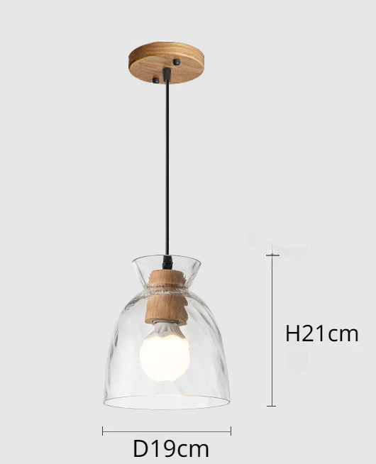 Lustre de Vidro Transparente com LED Moderno - Casa Ornato