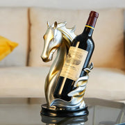 Individualidade casa sala de estar decoração criativo cavalo vinho rack resina escultura animal artesanato decoração interior acessórios