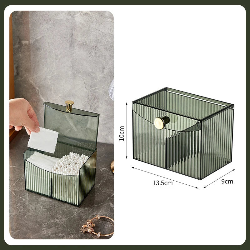 LumiBox - Organizador de Cotonetes e Maquiagem - Casa Ornato