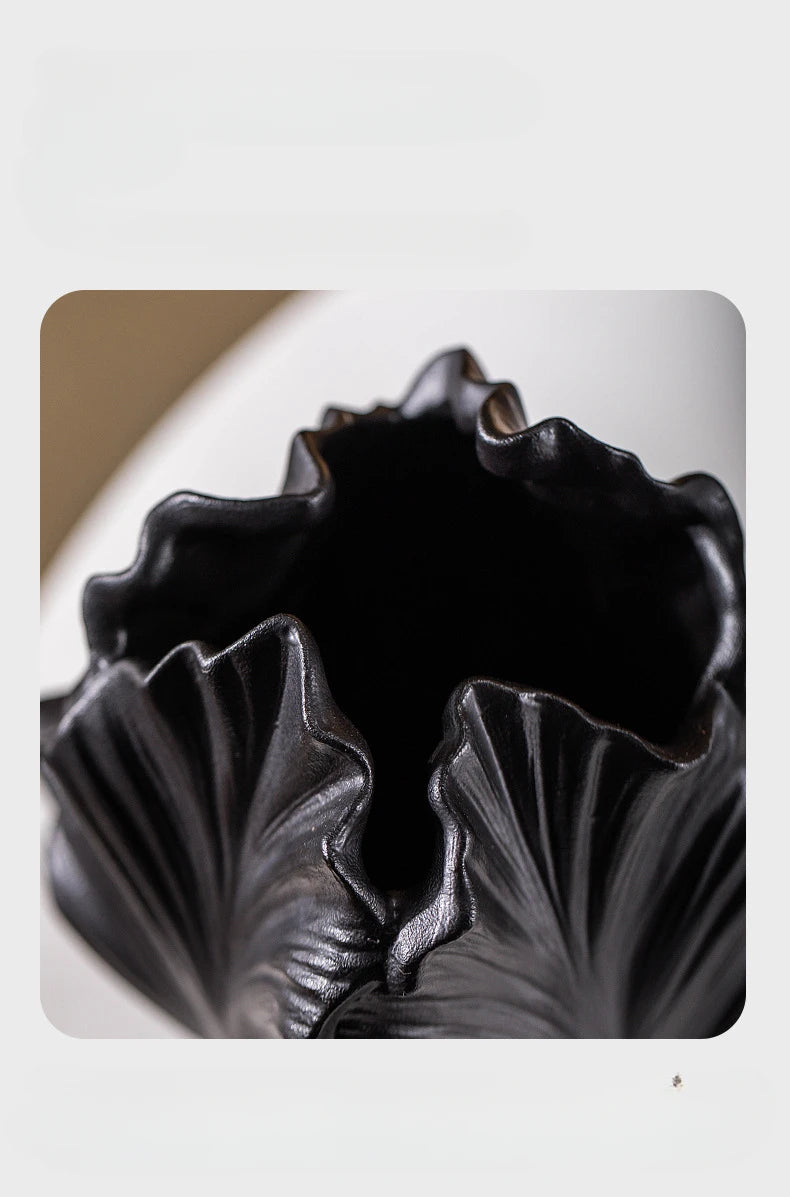 Vaso de cerâmica com padrões irregulares de rugas, acessórios hidropônicos, artesanato de pétalas, vaso de flores, acessórios de decoração para casa