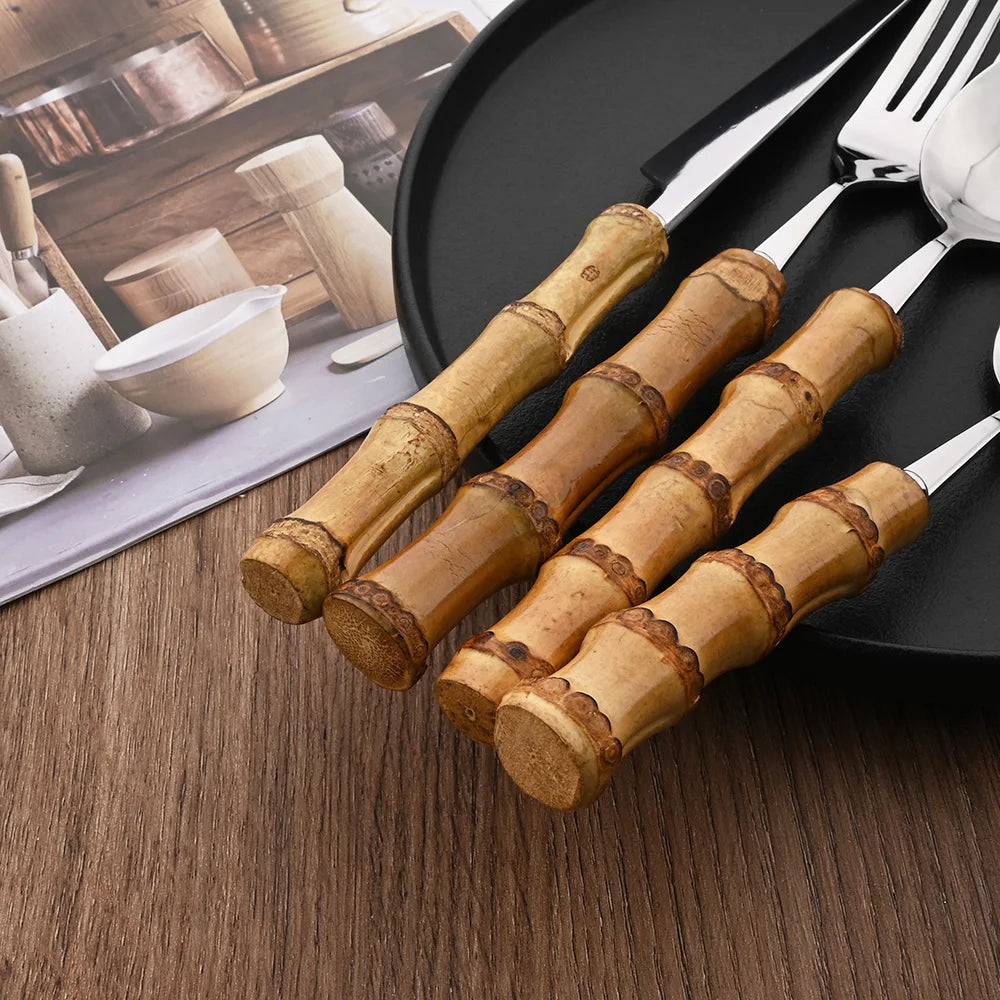 Conjunto de Talheres Bamboo Élitaire – 24 Peças - Casa Ornato