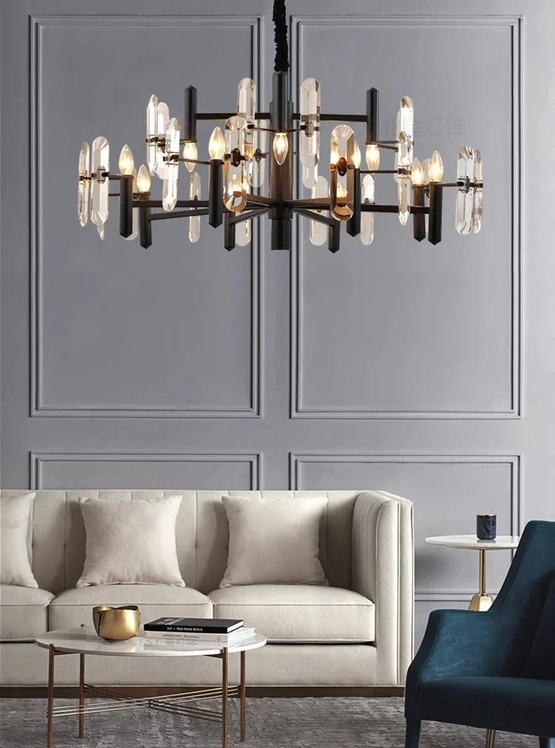 Decoração Home Luzes Pingente, Luxo Cristal, Sala Lustre, Sala de jantar Lâmpada, Luz de teto, Iluminação Interior