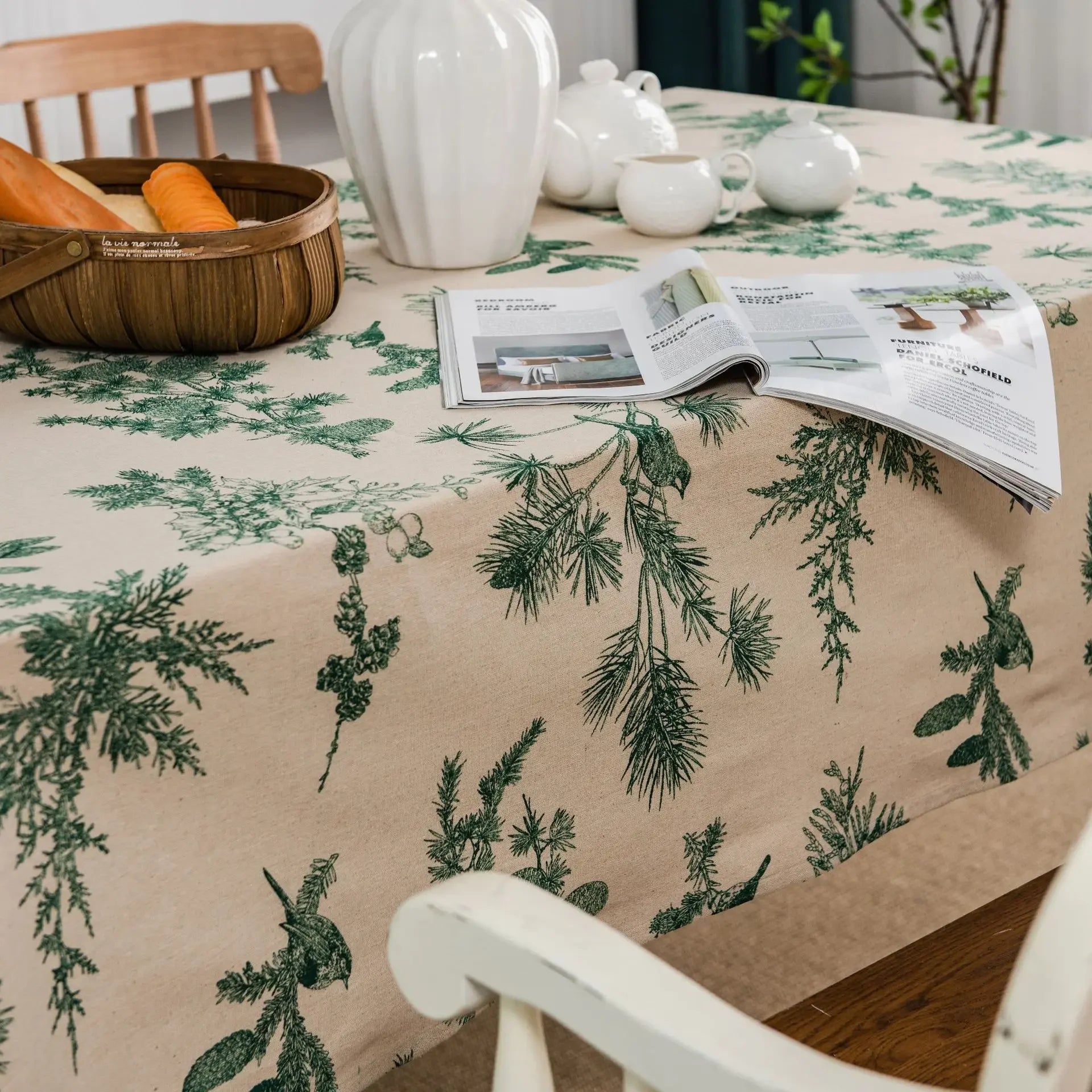 Toalha de Mesa em Algodão e Linho - Casa Ornato