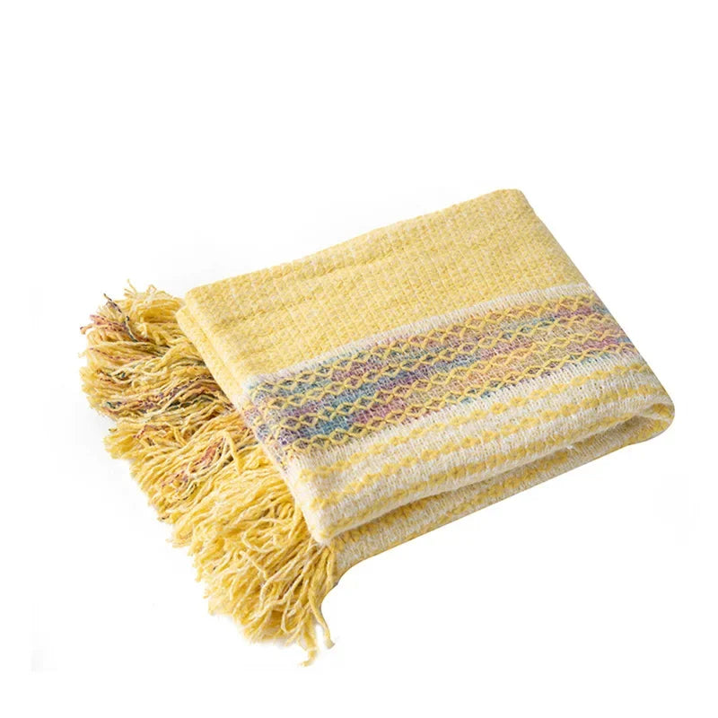 Modelo de quarto cobertor de malha bohemia capa de sofá nap cama cobertor lance decoração para casa capa hotel cama final toalha colcha quente