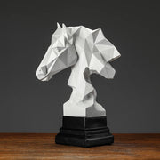 Escultura Cabeça de Cavalo para Decoração Interior, Figura De Cavalo Colecionável, Ornamento De Resina, Arte Exclusiva, Poligonal, 1PC