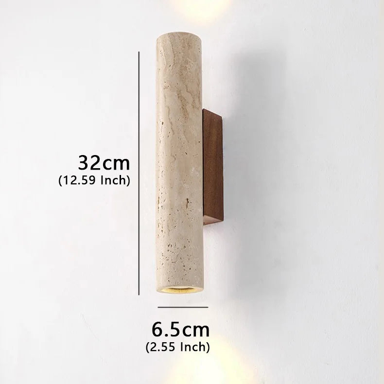 Nordic de alta qualidade conduziu a lâmpada parede travertino pedra natural arandela luz com lâmpada e27 para o quarto sala estar corredor luz parede