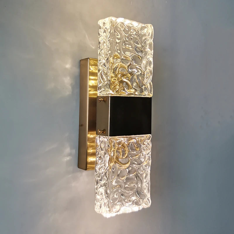 Simples e moderno lâmpada de parede vidro criativo estudo quarto cama luz luxo decoração corredor sala estar fundo parede luzes led