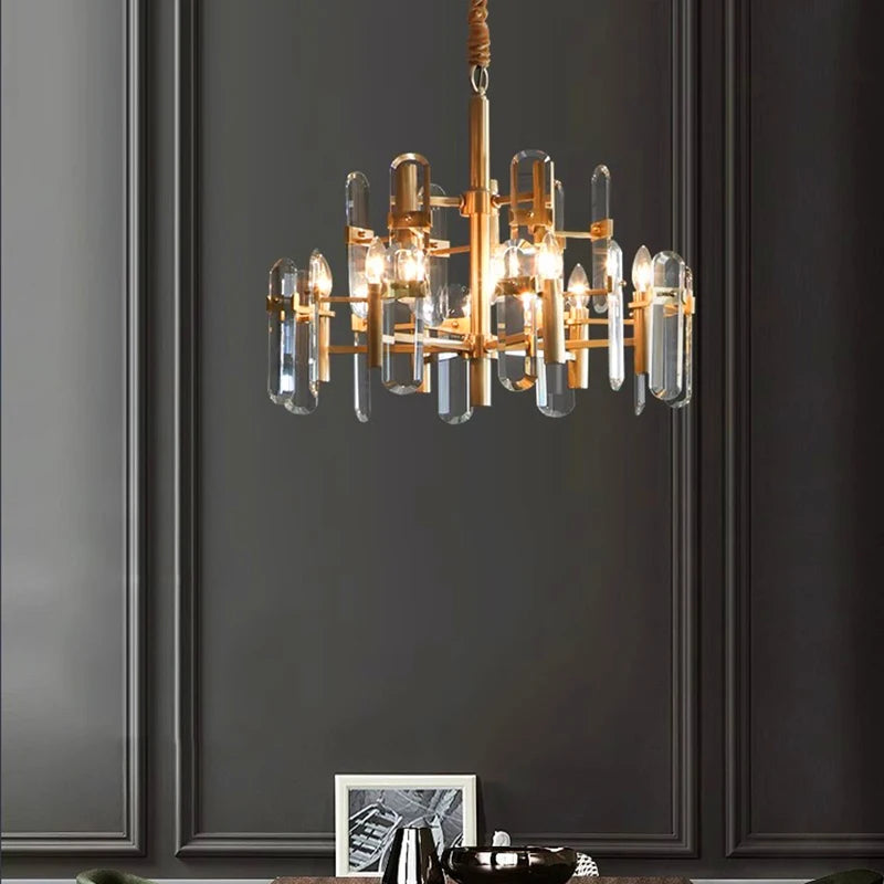Decoração Home Luzes Pingente, Luxo Cristal, Sala Lustre, Sala de jantar Lâmpada, Luz de teto, Iluminação Interior