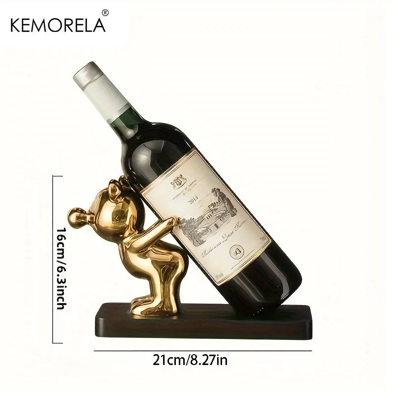 1/2 pçs criativo rack de vinho cerâmica dos desenhos animados decoração sala estar decoração casa bonito rack armazenamento casa cozinha barra decoração