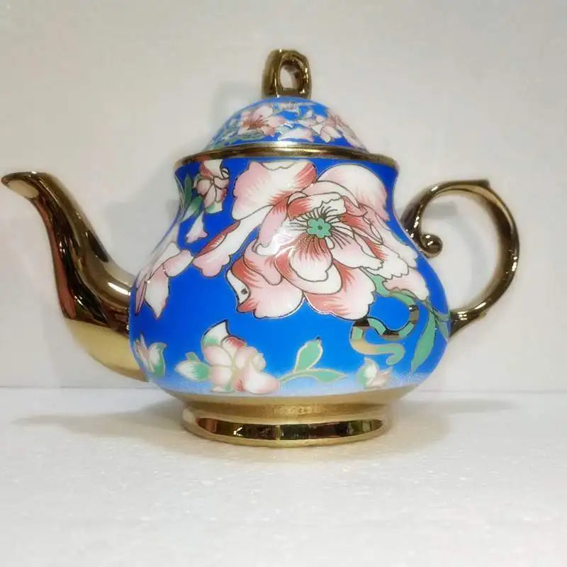 Conjunto de Chá em Cerâmica com Borda Dourada, Estilo Britânico, para Uso Doméstico, Design Criativo Europeu, Seguro para Lav...