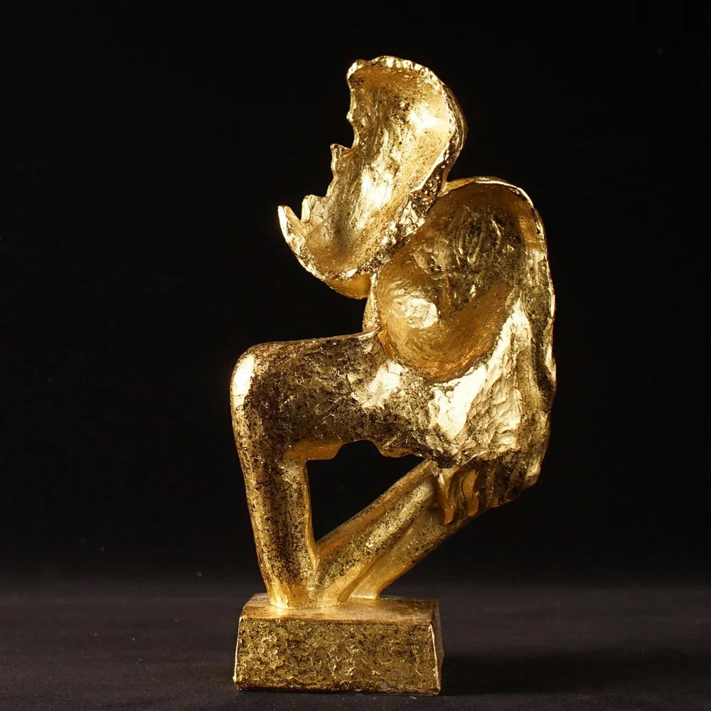 Vilead Abstrato Retro Esculturas Casal, amantes nórdicos Estátua, Sala de estar Home Decoração Interior Acessórios, Estante Ornamento