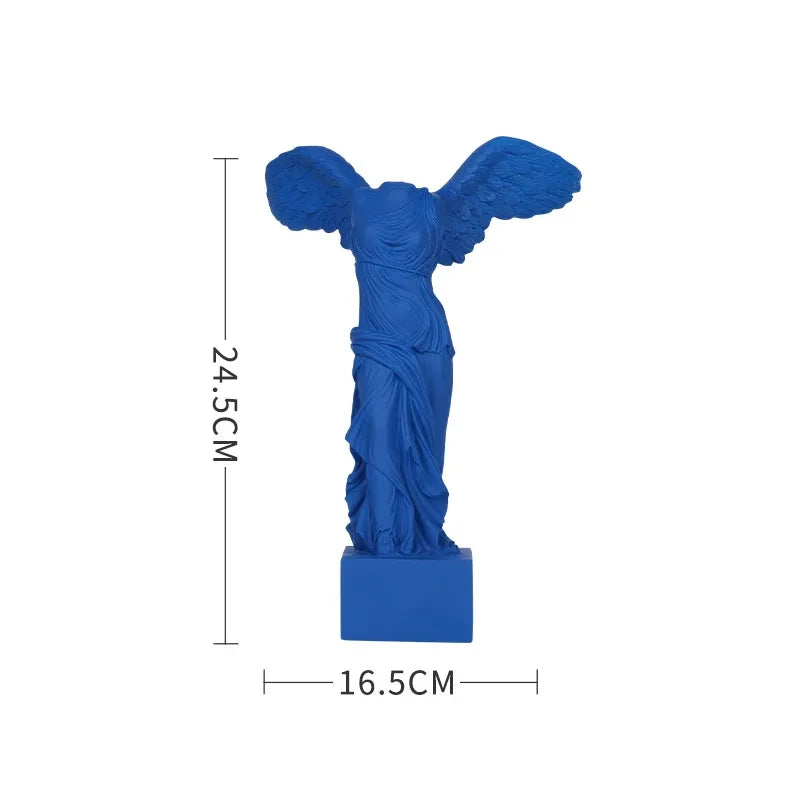Estátua da mitologia grega para a decoração Home, deusa da vitória Victoria Figurines, vitória alada da escultura Samochromatic da resina