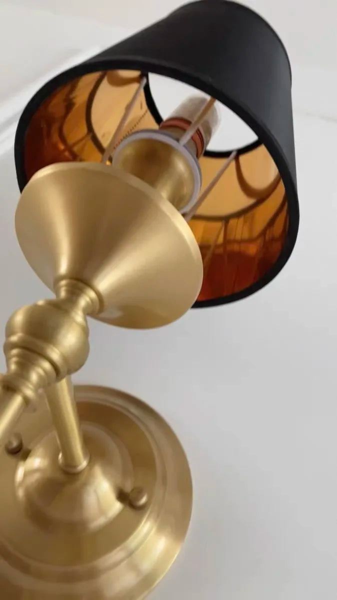 Iwhd europa tecido do vintage lâmpada de parede para o quarto sala estar decoração ferro led luzes parede arandelas interiores applique murale