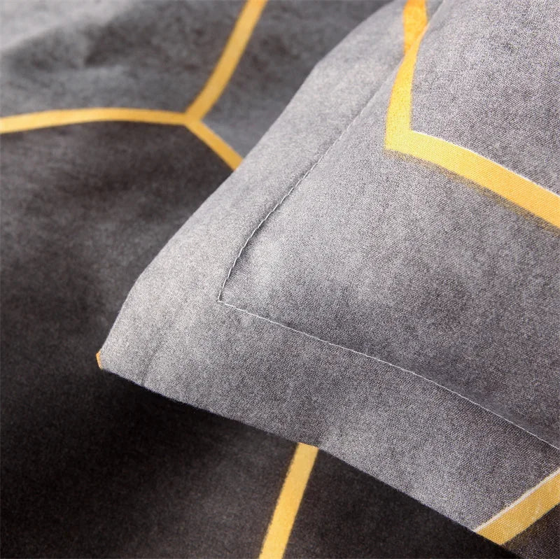 3 pçs conjunto de edredom verde duplo/completo/queen/king/single/duplo tamanho, conjuntos de cama geométricos para homem mulher, capa de edredão de mármore