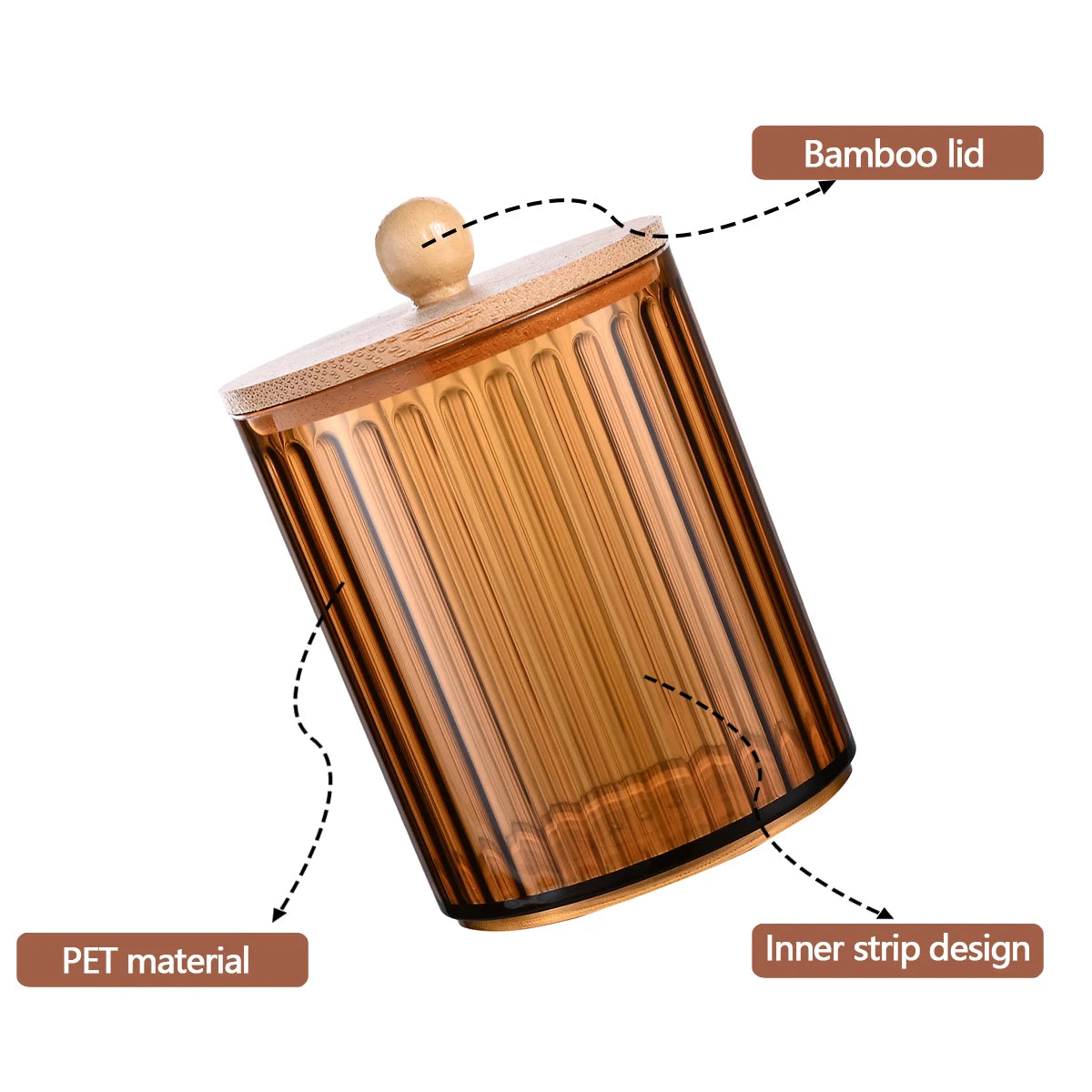 Eclat Noir - Conjunto de Frascos Âmbar com Bandeja - Casa Ornato