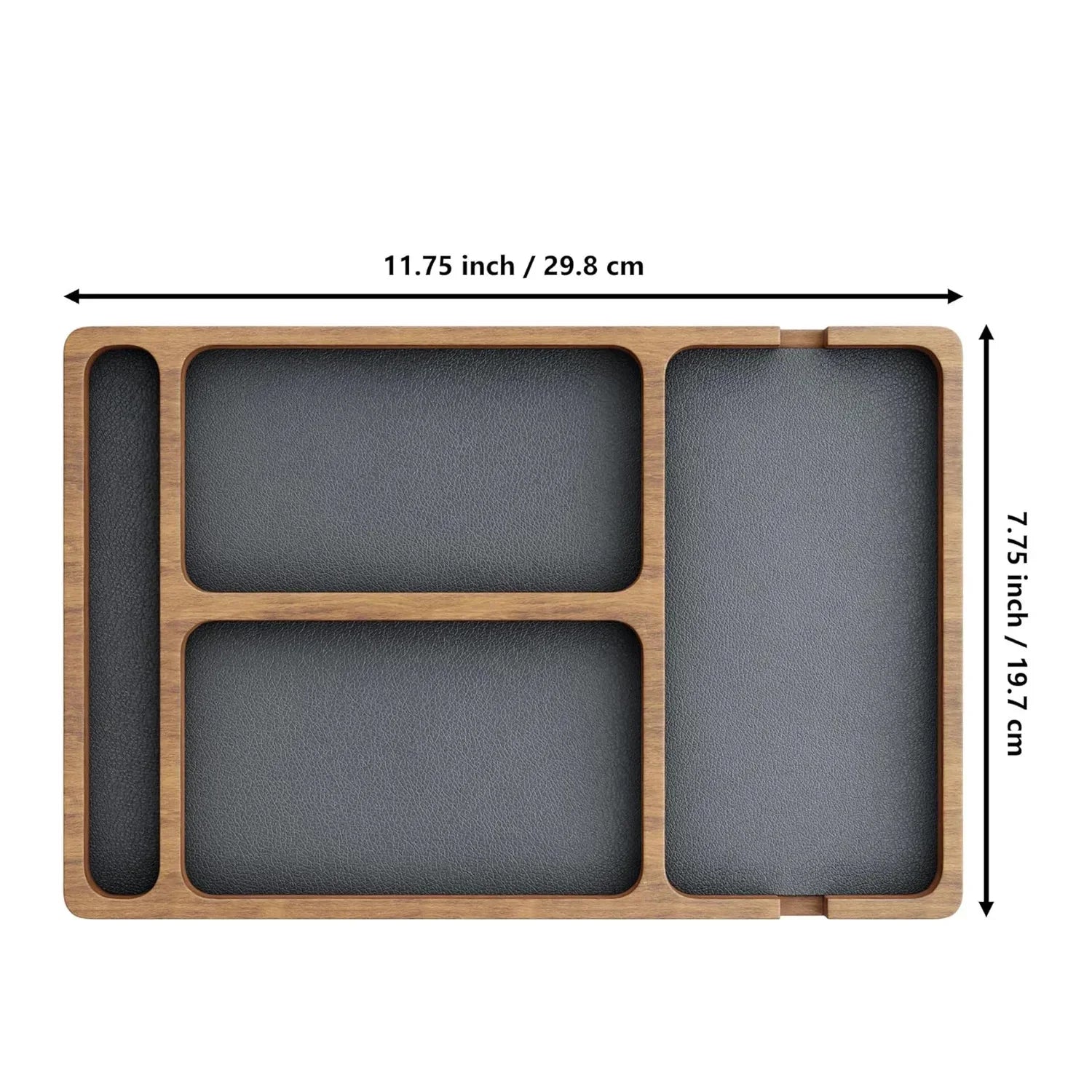 Bandeja Organizadora de Madeira para Escritório - Casa Ornato