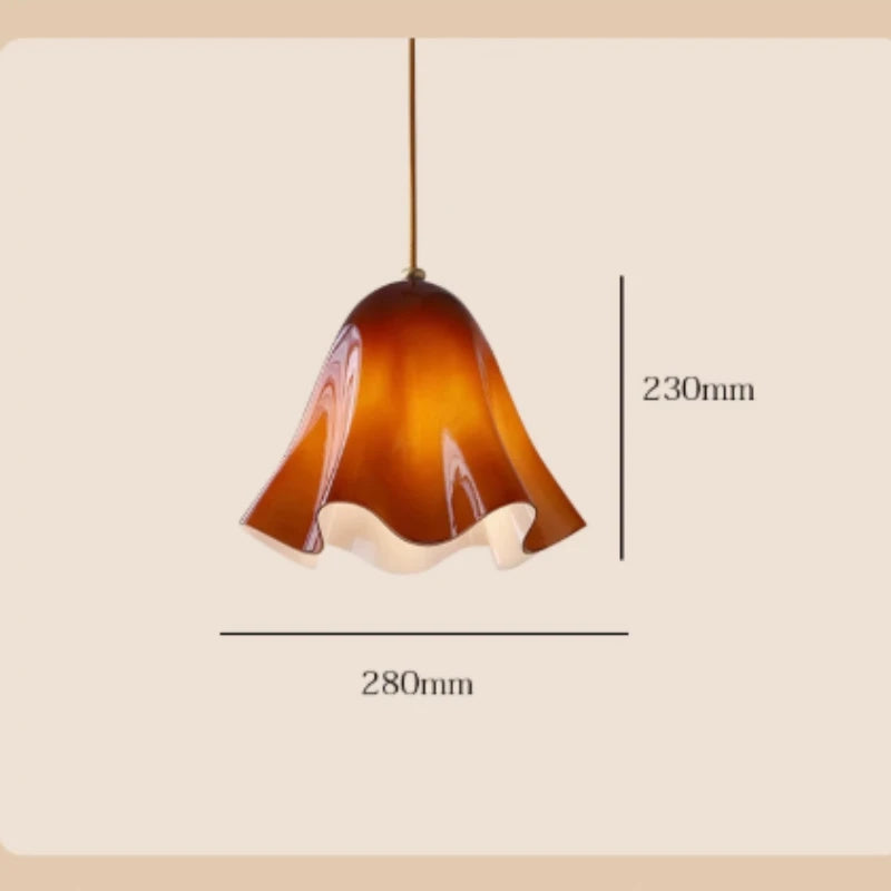 Lustre de vidro vintage francês-lâmpada de cabeceira criativa colorida para quarto-luz retrô de passagem para corredor e entrada