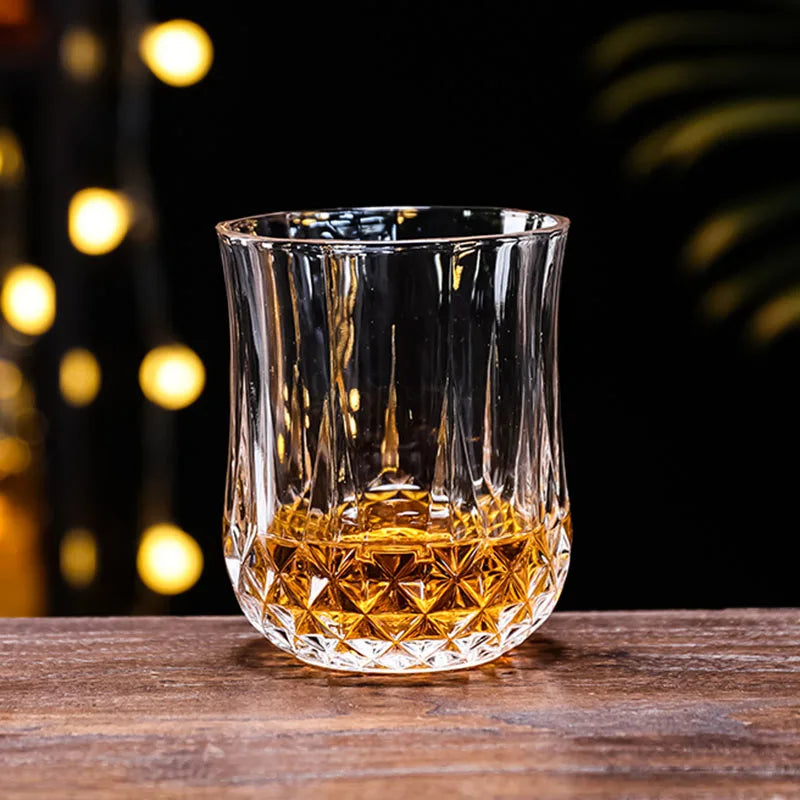 Cristallo Diamanté – Conjunto de 4 Copos de Cristal com Design Diamante - Casa Ornato