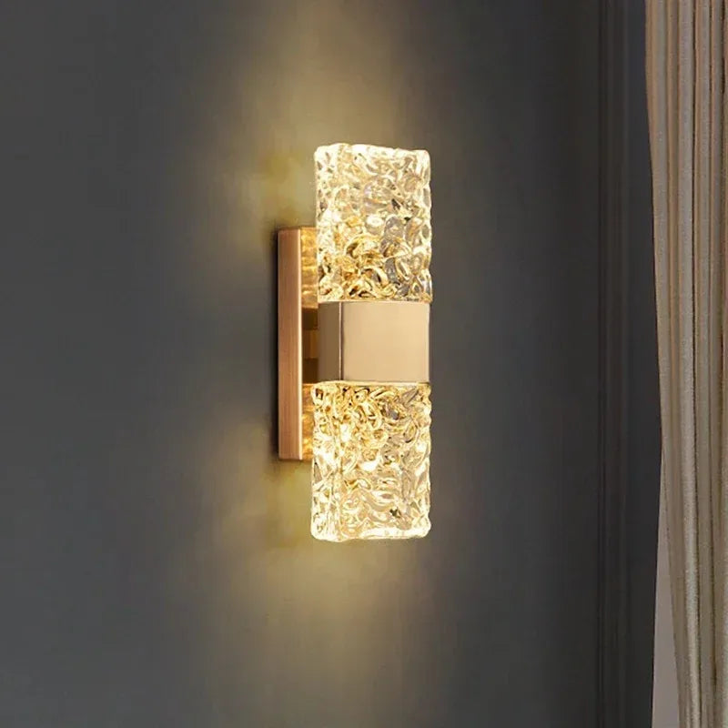 Simples e moderno lâmpada de parede vidro criativo estudo quarto cama luz luxo decoração corredor sala estar fundo parede luzes led