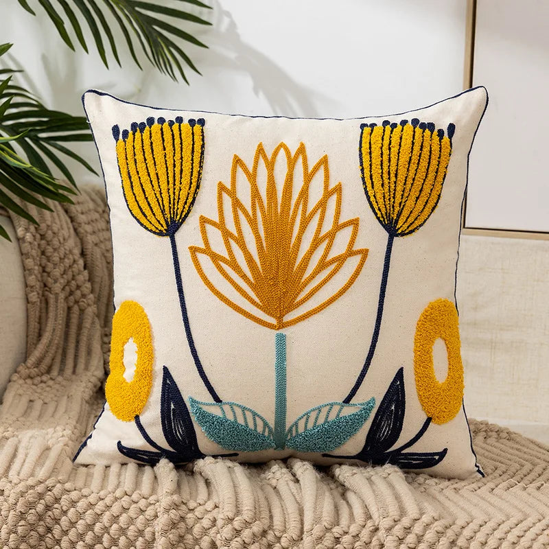 Capa de Almofada Bordada Nordic Elegance - Casa Ornato