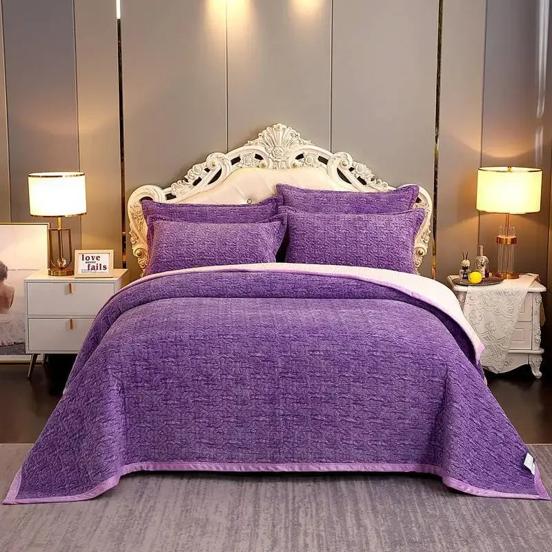 Conjunto de Cama Veludo Tingido Elegância Imperial - Casa Ornato