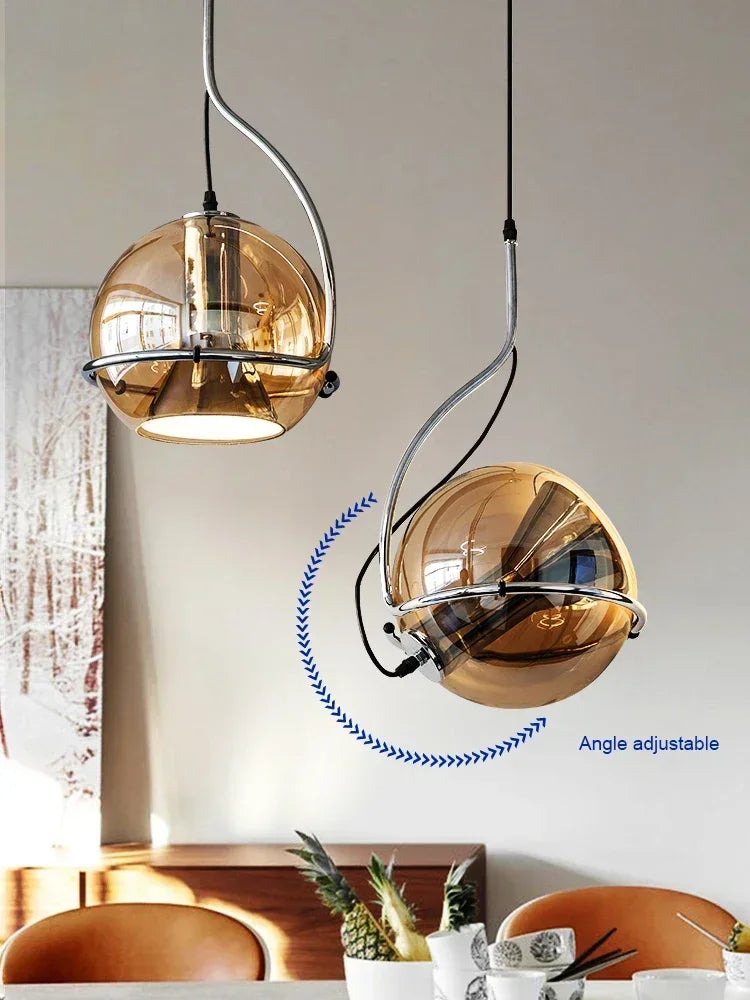 Nordic dinamarca bauhaus elegante lustre de vidro sofisticado para restaurante bar quarto iluminação designer moderno